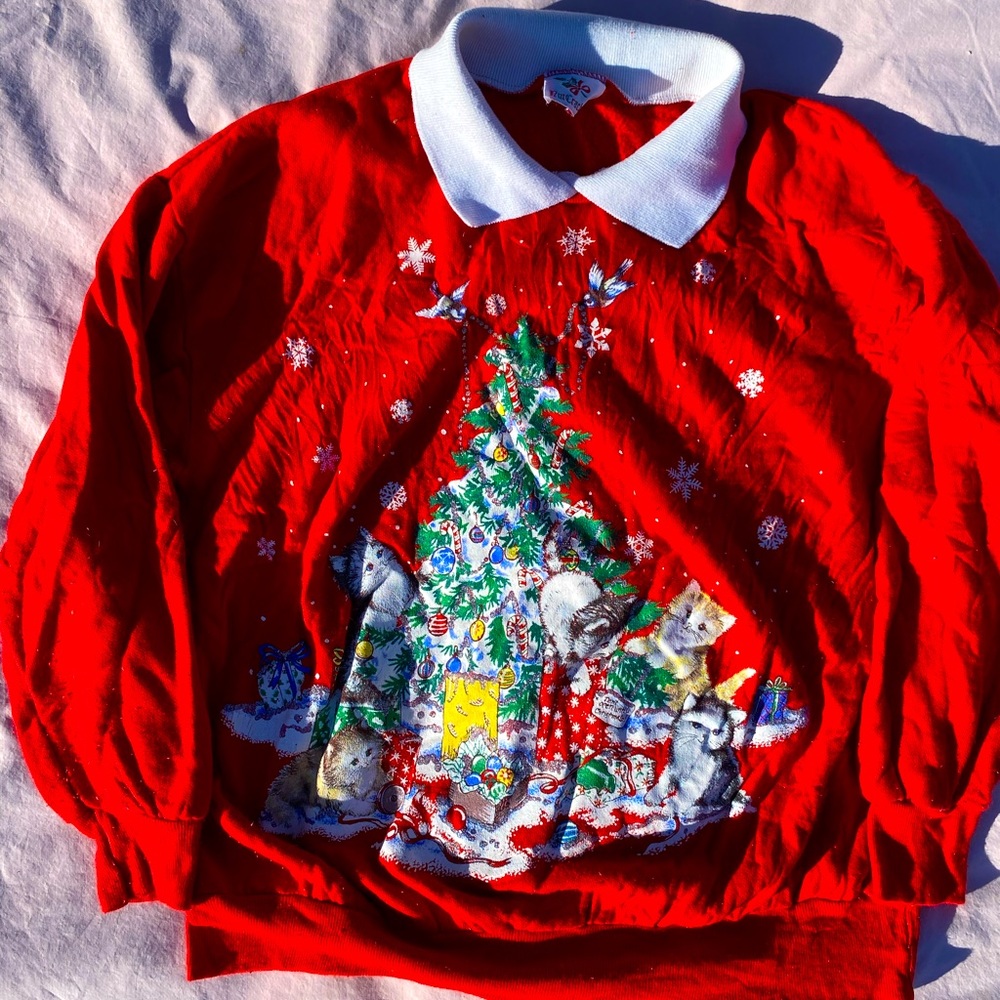 Kitty Christmas sweater